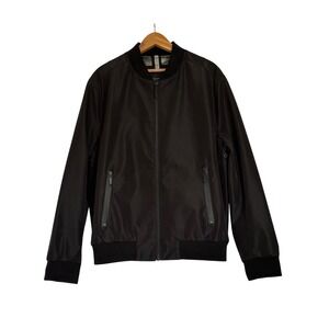 Marc New York Andrew Marc Mens Black Bomber Jacket‎ Full Zip Mesh Lined Size M